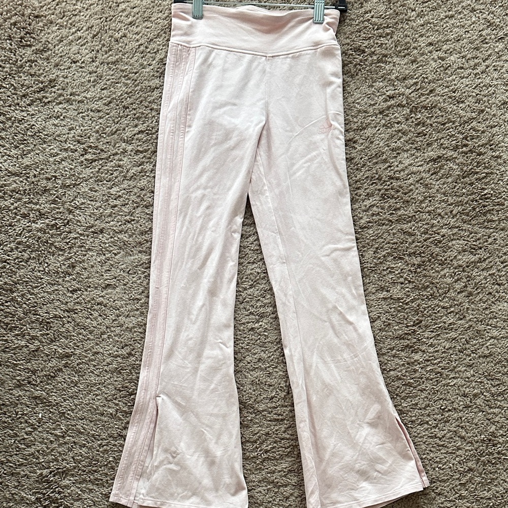 adidas Kids Soft Pink Flare Leggings
